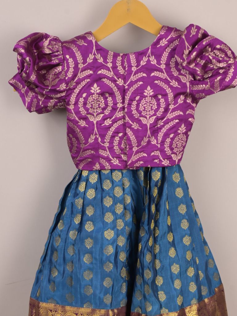 Girls Traditional Pattu Lehenga Set | Festive & Ethnic Wear | 2-3 years