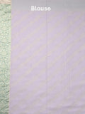 Pure georgette fancy saree pastel purple color allover zari motifs & zari border with rich pallu and plain blouse