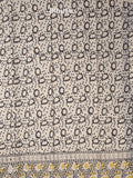 Maheswari fancy saree in white color with pallu and attached printed blouse