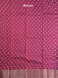Dupion fancy saree in wine color allover zari motifs & zari border with zari pallu and contrast blouse
