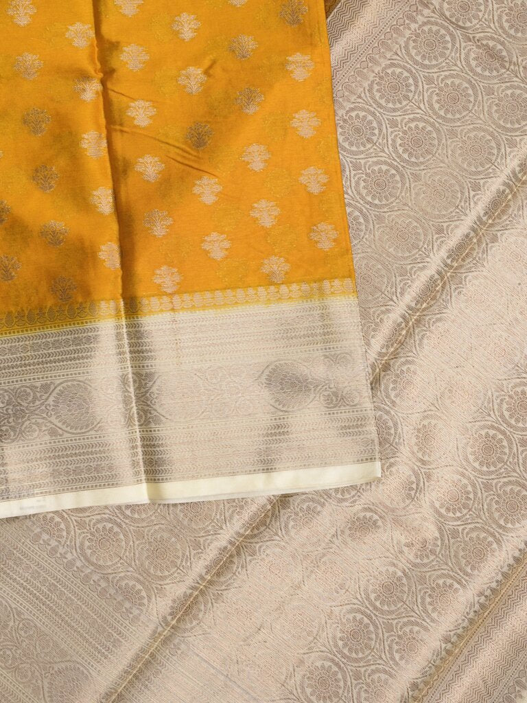 Banaras fancy sarees for women | yellow | zari border | party wear
