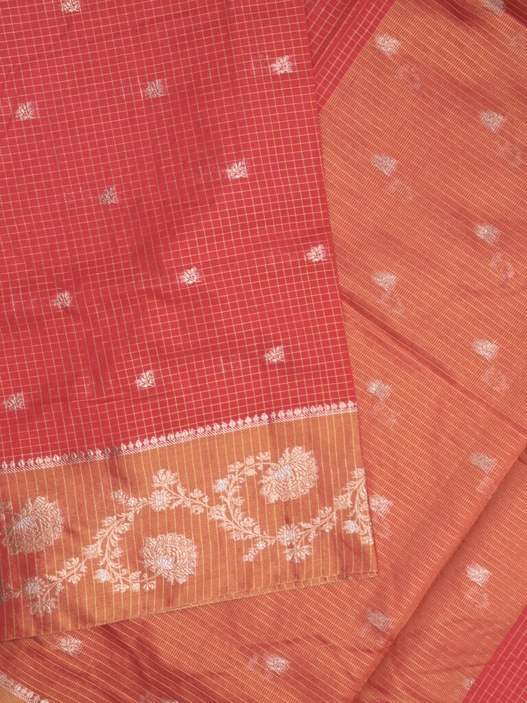 Dupion fancy saree for women | red | allover zari motifs | party wear