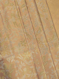 Traditional bridal kanchi tissue pattu saree in beige color with allover rich zari weaves