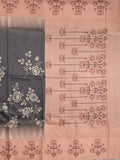 Tussar fancy saree for women | black | floral border | party wear