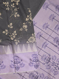 Tussar fancy saree for women | black | floral border | party wear