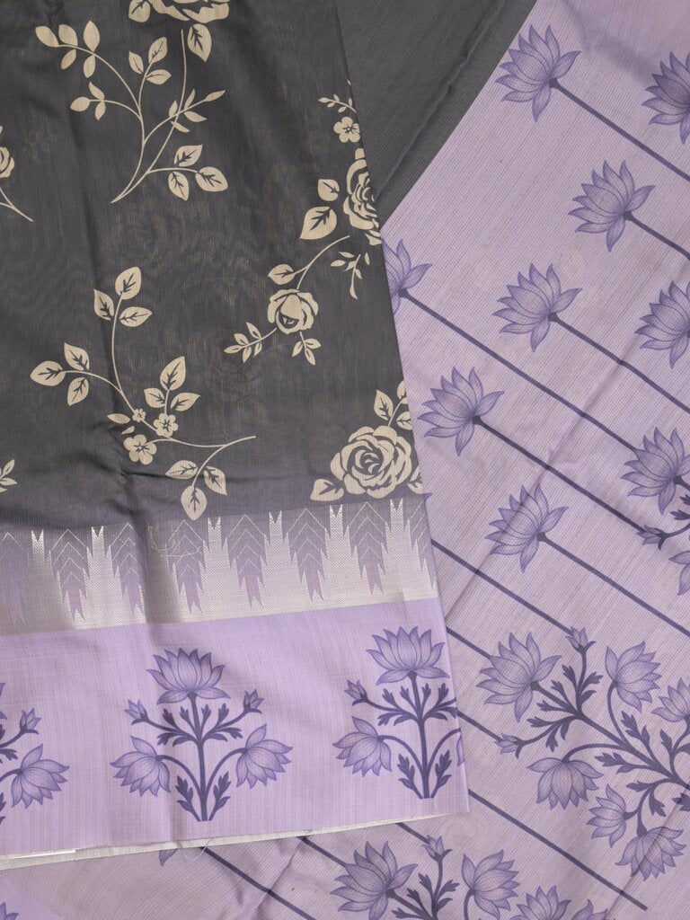 Tussar fancy saree for women | black | floral border | party wear
