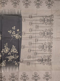 Tussar fancy saree for women | black | floral border | party wear