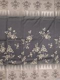 Tussar fancy saree for women | black | floral border | party wear