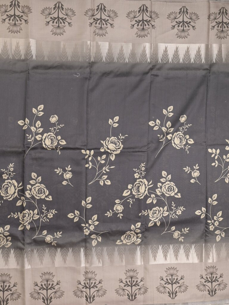 Tussar fancy saree for women | black | floral border | party wear