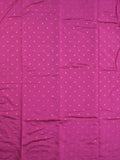 Banaras fancy saree wine color allover stripes & zari border with zari pallu and attached plain blouse