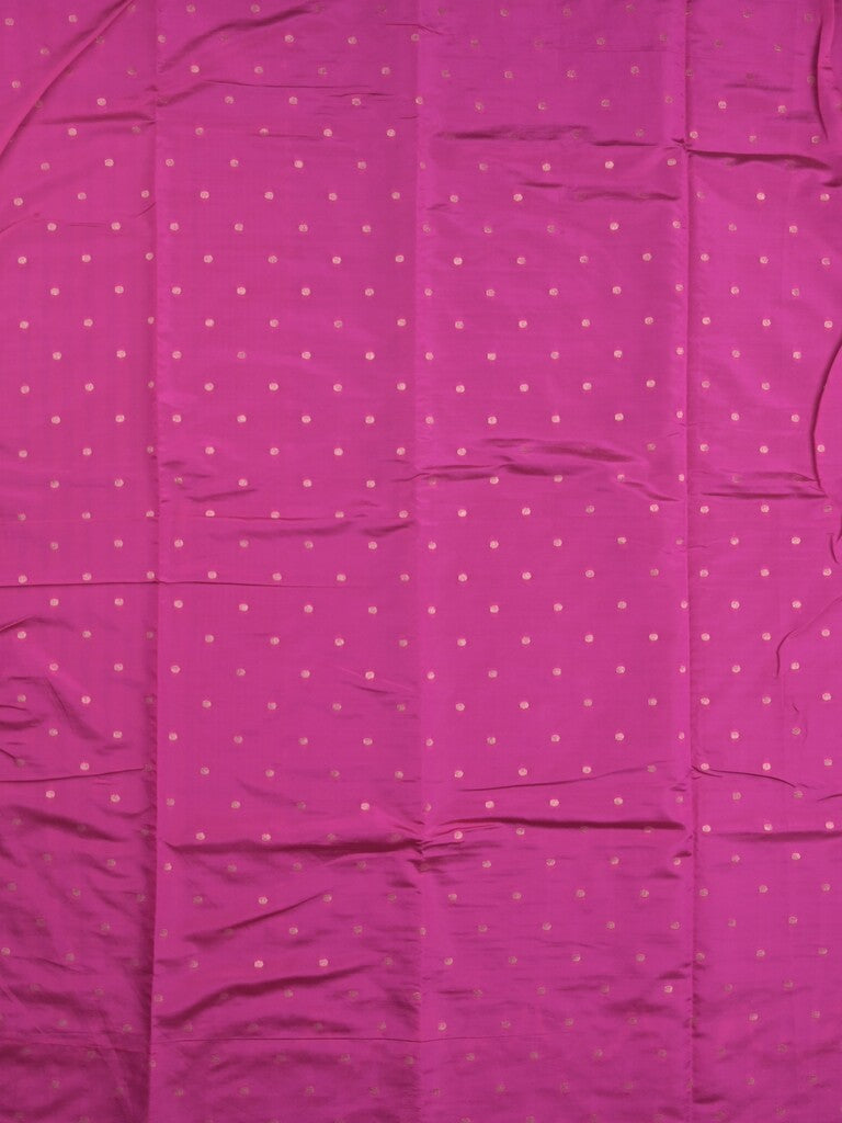 Banaras fancy saree wine color allover stripes & zari border with zari pallu and attached plain blouse