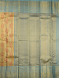 Traditional bridal kanchi tissue pattu saree in golden color with allover rich zari weaves