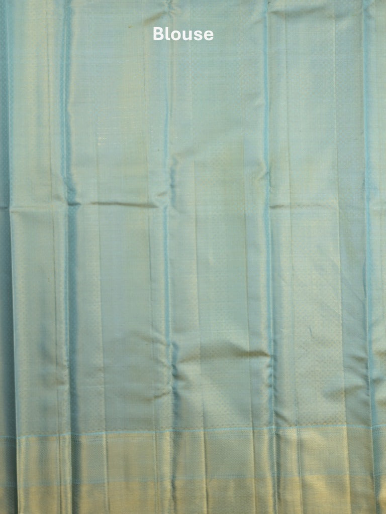 Traditional bridal kanchi tissue pattu saree in golden color with allover rich zari weaves