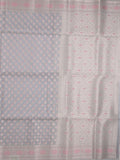 Chanderi fancy Saree in bluish grey color allover zari motifs with Zari Border & tissue blouse
