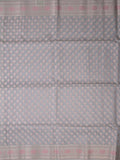 Chanderi fancy Saree in bluish grey color allover zari motifs with Zari Border & tissue blouse