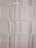 Chanderi fancy Saree in bluish grey color allover zari motifs with Zari Border & tissue blouse