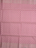 Chanderi fancy Saree in light pink color allover zari motifs with Zari Border & tissue blouse