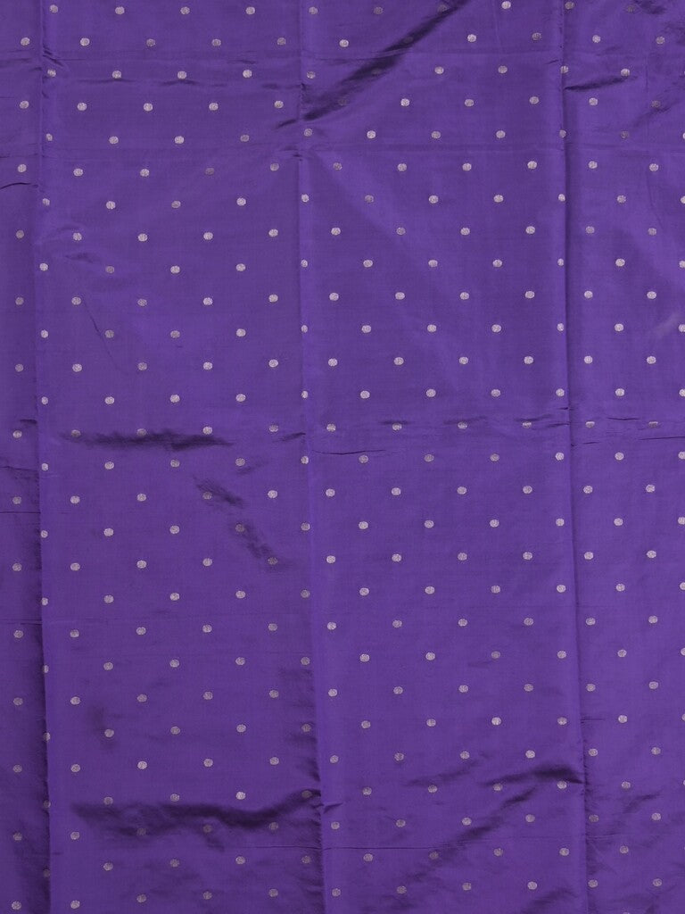 Dupion fancy saree light purple color allover zari motifs & zari border with short zari pallu and contrast plain blouse