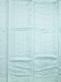Raw mango pattu saree peacock blue color allover zari weaves & zari border with rich pallu and contrast plain blouse