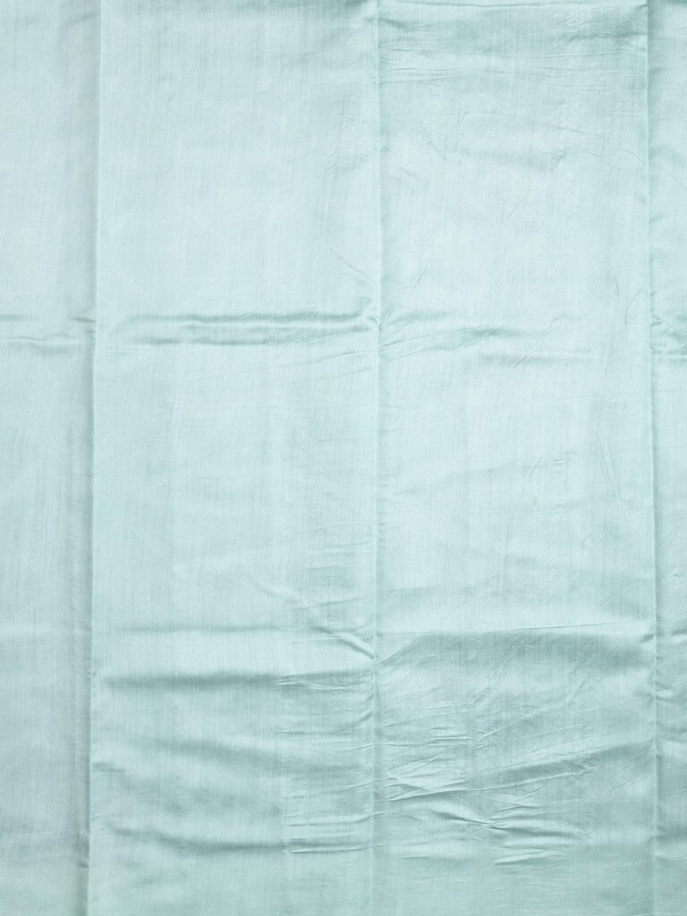 Raw mango pattu saree peacock blue color allover zari weaves & zari border with rich pallu and contrast plain blouse