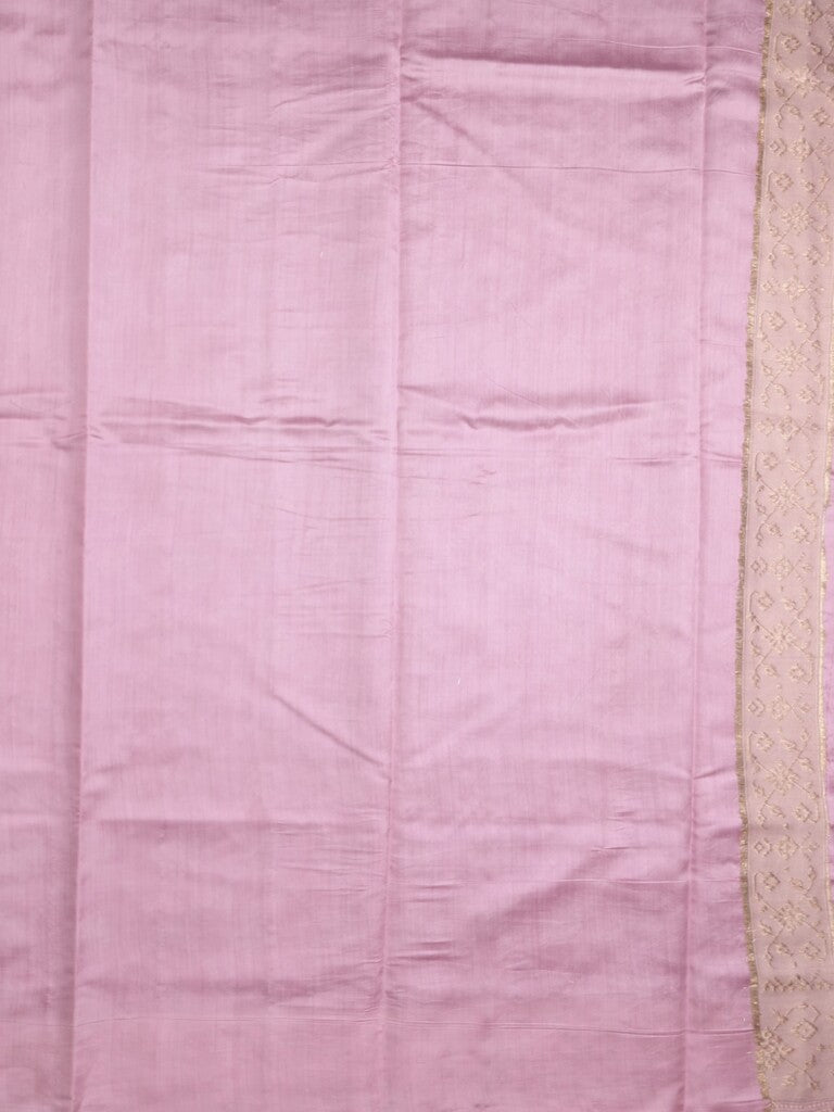 Raw mango pattu saree magenta color allover zari weaves & zari border with rich pallu and contrast plain blouse