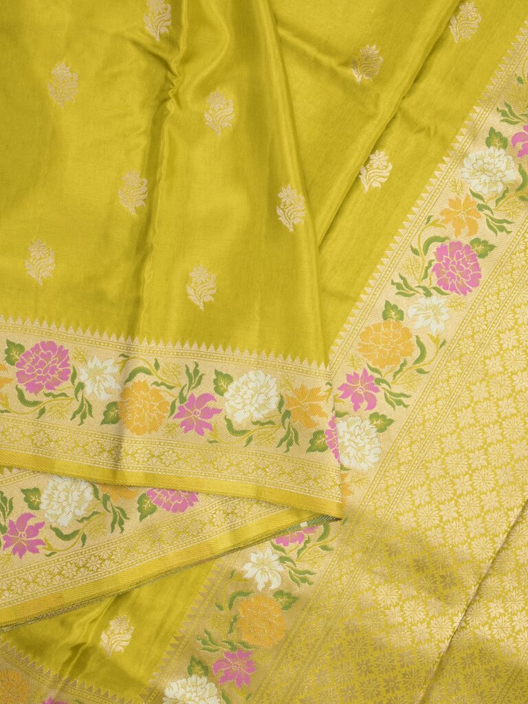 Dola sik fancy saree for women | parrot green | zari border | party wear