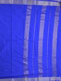 Mysore crape fancy saree for women | royal blue | allover plain | zari border
