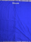 Mysore crape fancy saree for women | royal blue | allover plain | zari border