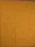 Kanchi cotton saree in golden yellow color allover checks with self pallu and matching blouse