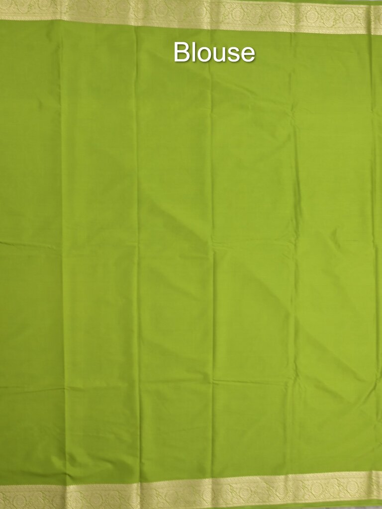 Mysore crape fancy saree for women | royal blue | allover plain | zari border