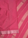 Mysore crape fancy saree for women | royal blue | allover plain | zari border