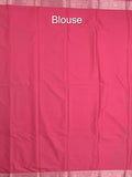 Mysore crape fancy saree for women | royal blue | allover plain | zari border