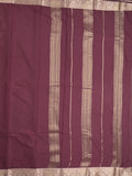 Mysore crape fancy saree for women | royal blue | allover plain | zari border
