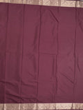 Mysore crape fancy saree for women | royal blue | allover plain | zari border