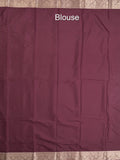 Mysore crape fancy saree for women | royal blue | allover plain | zari border
