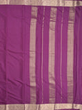 Mysore crape fancy saree for women | royal blue | allover plain | zari border