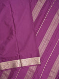 Mysore crape fancy saree for women | royal blue | allover plain | zari border