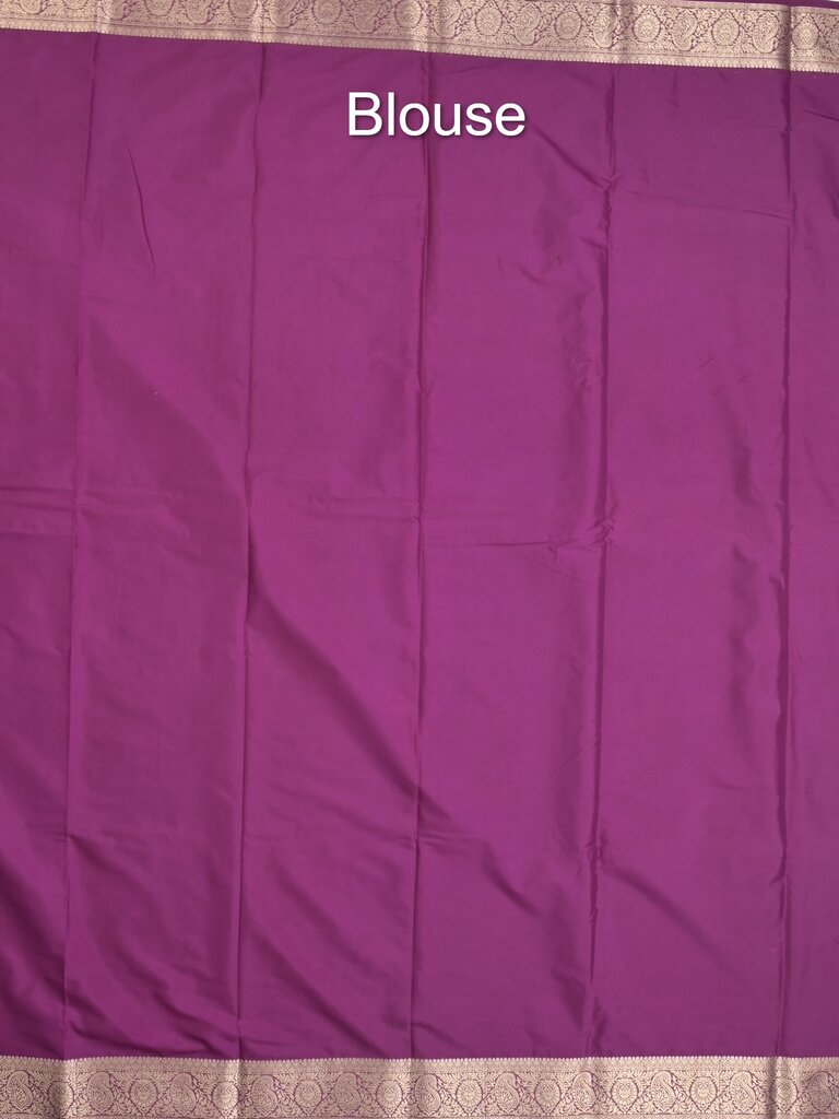Mysore crape fancy saree for women | royal blue | allover plain | zari border