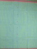 Kanchi cotton saree in light blue color allover checks with self pallu and matching blouse