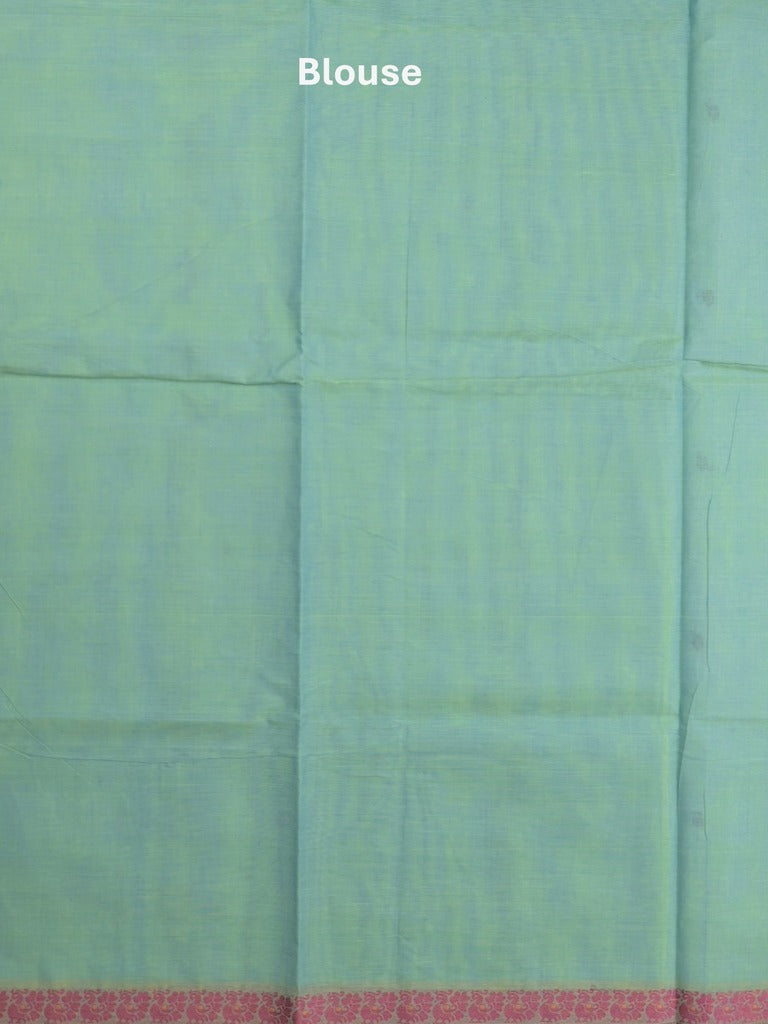 Kanchi cotton saree in light blue color allover checks with self pallu and matching blouse