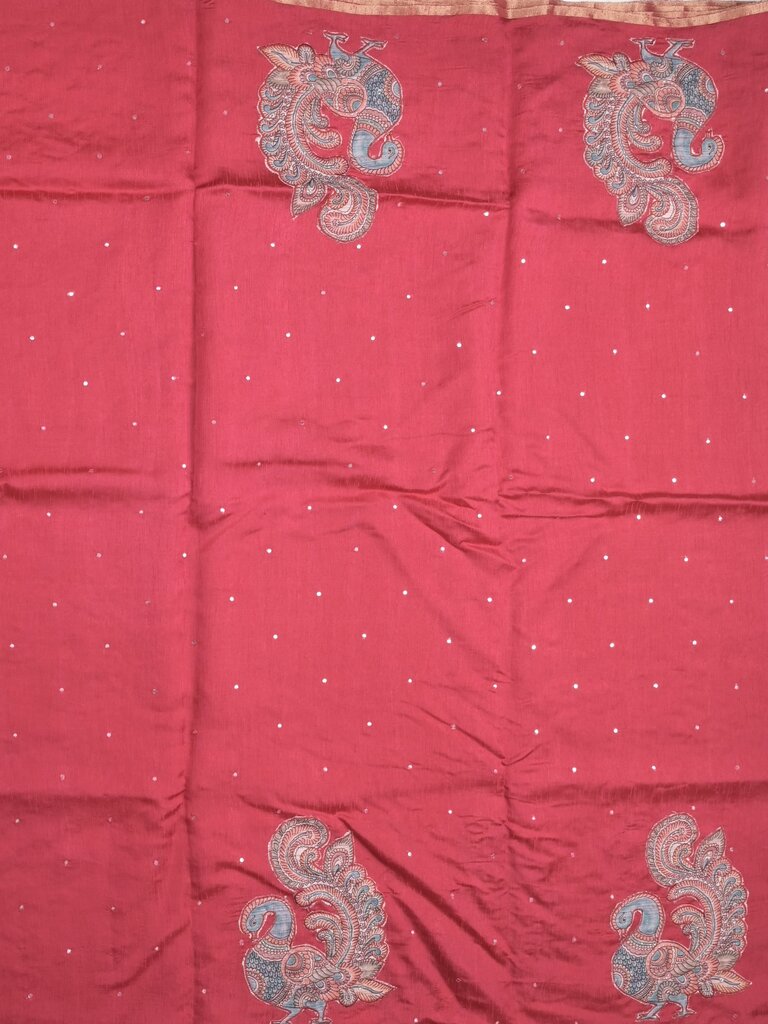 Mangalagiri fancy saree for women | pink | mirror work | party wear