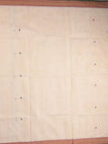 Kanchi cotton saree in cream color allover checks with self pallu and matching blouse