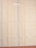 Kanchi cotton saree in cream color allover checks with self pallu and matching blouse