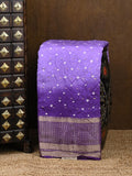 Munga bandhani fancy saree blue color allover work & zari border with contrast pallu and blouse