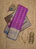 Leight weight kanchi pattu saree for women | royal blue | zari border | party wear