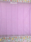 Kota fancy saree lavender color allover zari motifs & zari border with self pallu and running blouse