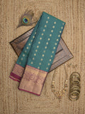 Leight weight kanchi pattu saree for women | royal blue | zari border | party wear