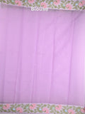 Kota fancy saree lavender color allover zari motifs & zari border with self pallu and running blouse