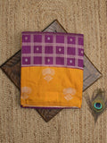 Jute matka fancy saree for women | orange | checks | party wear