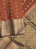 Leight weight kanchi pattu saree for women | royal blue | zari border | party wear